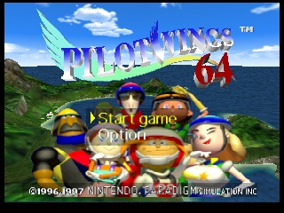 Pilotwings 64 (Europe) (En,Fr,De) Title Screen